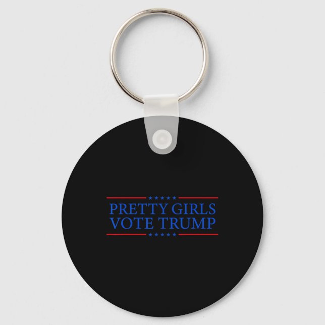 Girls Vote Trump Nyckelring (Framsida)