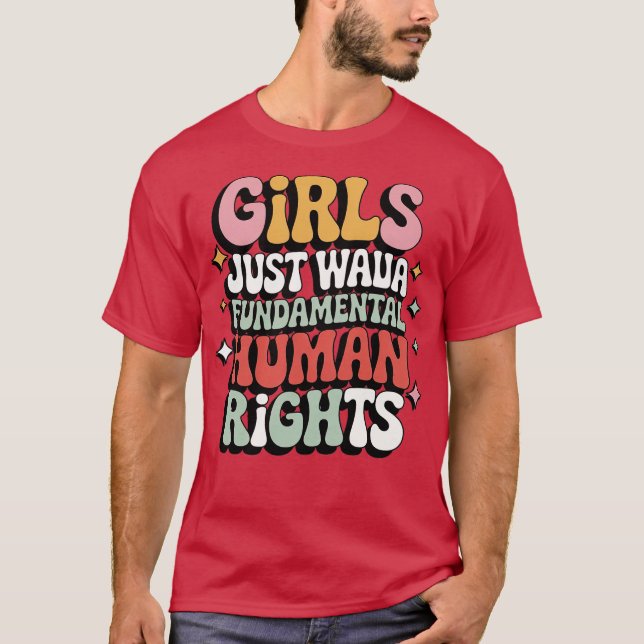 GIRLS WANNA HAR BARA GRUNDLÄGGANDE MÄNSKLIGA HÖGER T SHIRT (Framsida)