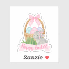 Girls Watercolor Påsk Basket Klistermärken