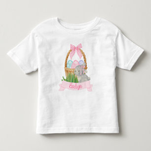 Girls Watercolor Påsk Basket T Shirt