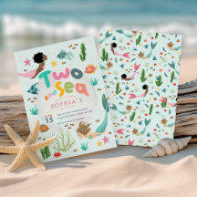 Girls Whimsical Mermaid Two The Sea 2nd Birthday