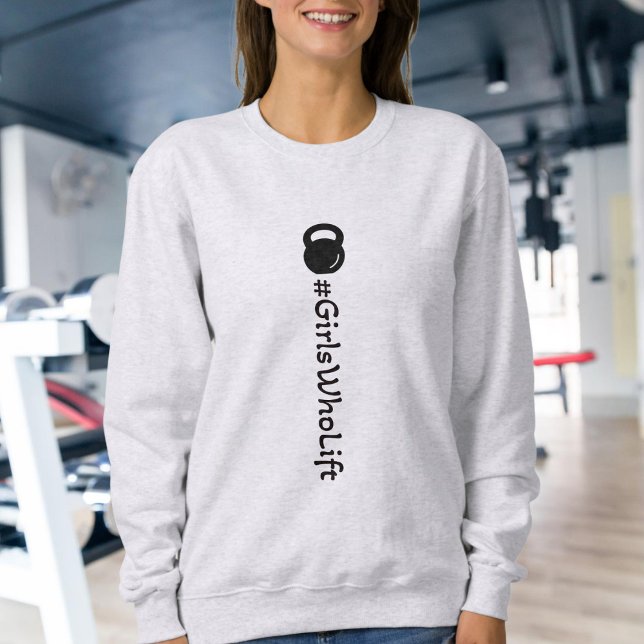 #Girls WHO Hiss Kettlebell Sweatshirt T Shirt (Skapare uppladdad)