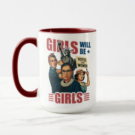 Girls Will Be Girls Feminist Empowerment Rosie RBG Mugg