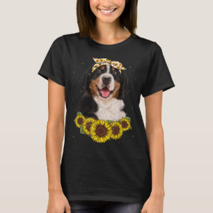 Girls Women Mamma Bernese Mountain Hund Solros Gif T Shirt