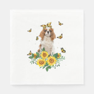 Girls Women Mamma Cavalier Kung Charles Spain Hund Pappersservett