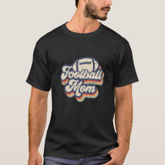 Girls Womens Football Mamma Vintage Retro Tee Funn