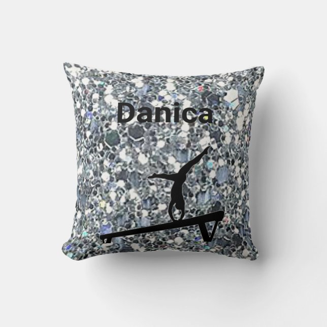 Girls Xcel Platinum Personlig Gymnastics Pillow Kudde (Framsida)