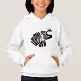 Girls'Peacock Pullover Hoodie - Vibrant Stil och T Shirt