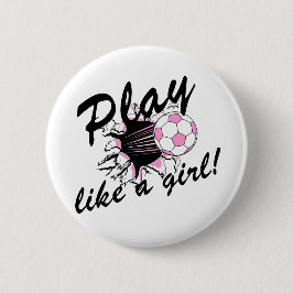 Girlss fotbollT-tröja och Gifts. Knapp