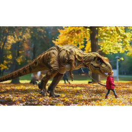 Girls'Walking My Dinosaur T-Shirt
