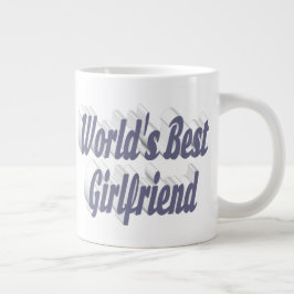 Girlvän med grått halv typografi jumbo mugg