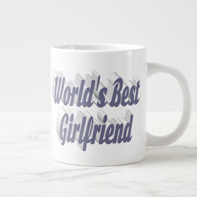 Girlvän med grått halv typografi jumbo mugg (Höger)