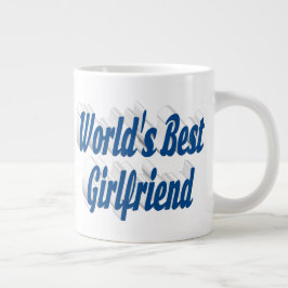 Girlvän med havets blå halvtypografi jumbo mugg