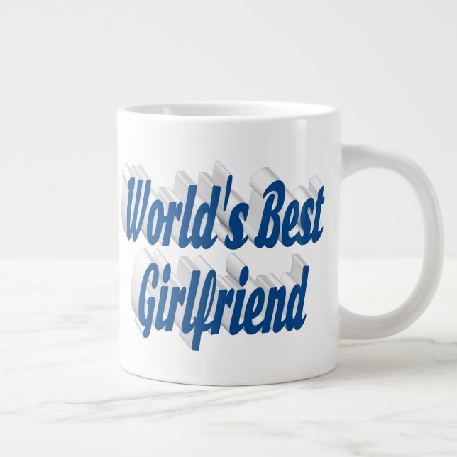 Girlvän med havets blå halvtypografi jumbo mugg (Höger)