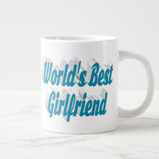 Girlvän med himlar blå halvtypografi jumbo mugg (Höger)