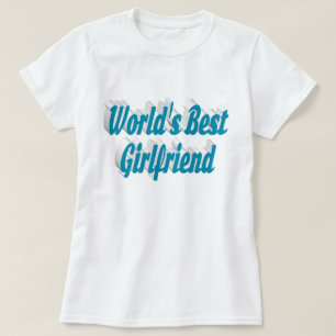 Girlvän med himlar blå text T-Shirt