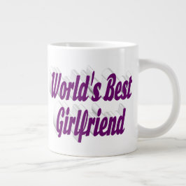 Girlvän med lila halv typografi jumbo mugg