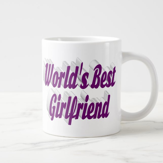 Girlvän med lila halv typografi jumbo mugg (Höger)