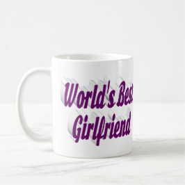 Girlvän med lila halv typografi kaffemugg