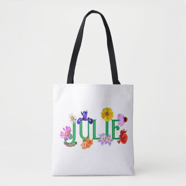 Girlvänns "Wildblommor" Tote Bag Tygkasse (Framsida)