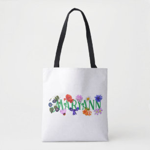 Girlvänns "Wildblommor" Tote Bag Tygkasse