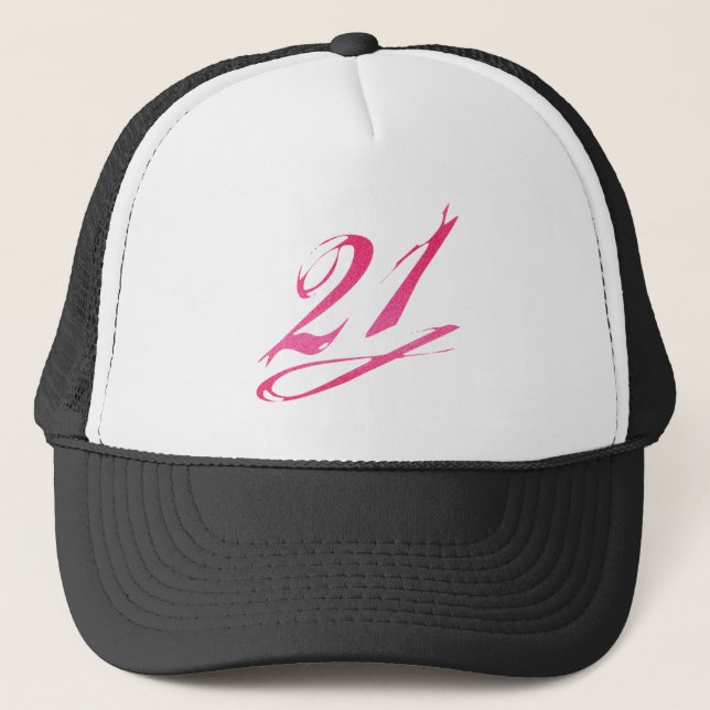 Girly 21:a födelsedagen truckerkeps (Framsida)