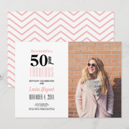 Girly 50 och Fabulous 50:e Födelsedagsfesten Inbjudningar