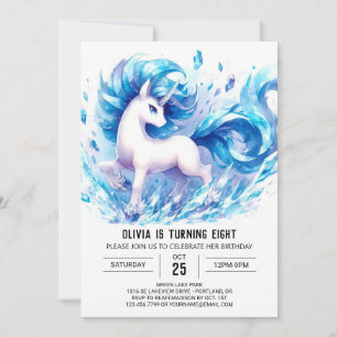 Girly Anpassningsbar Horse Birthday Inbjudningar