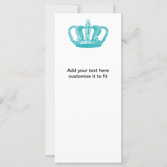 Girly Aqua Blue Vintage Krona (Framsida)