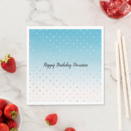 Girly Aqua Glam Dots Pappersservett