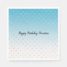 Girly Aqua Glam Dots             Pappersservett