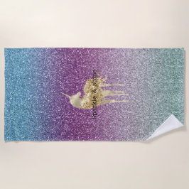 Girly Aqua Lila Mint Rosa Glitter ombre Unicorn