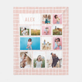 Girly baby rosa 12 fotolodern minimal abstrakt fleecefilt