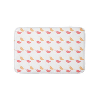 Girly Bath Mat Rosa gult löv Badrumsmatta