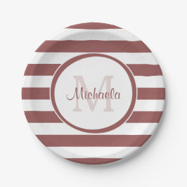 Girly Big Marsala Rand med Namn och Monogram