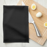 Girly Black Bright Ocean Blue Monogram Script Namn Kökshandduk<br><div class="desc">Modern Snyggt Elegant Black Blue Ocean Blue Monogram Script Namn Kitchen Towel</div>