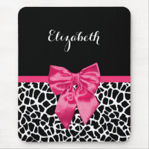 Girly Black Giraffe Animal Print Cute Shock rosa B