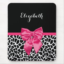 Girly Black Giraffe Animal Print Cute Shock rosa B Musmatta