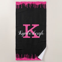 Girly Black Shock rosa Drives Monogram Namn