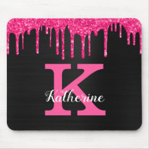 Girly Black Shock rosa Drives Monogram Namn