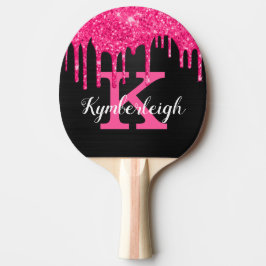 Girly Black Shock rosa Drives Monogram Namn Pingisracket