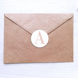 Girly Blek Guld Glitter Monogram A Runt Klistermärke