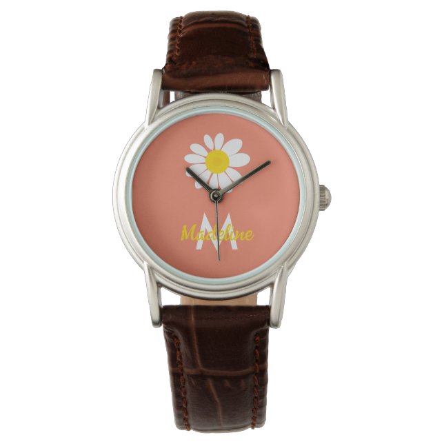 Girly Blommigt Armbandsur (Framsida)