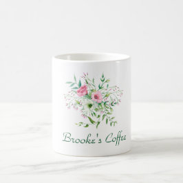 Girly Blommigt Coffee Kaffemugg