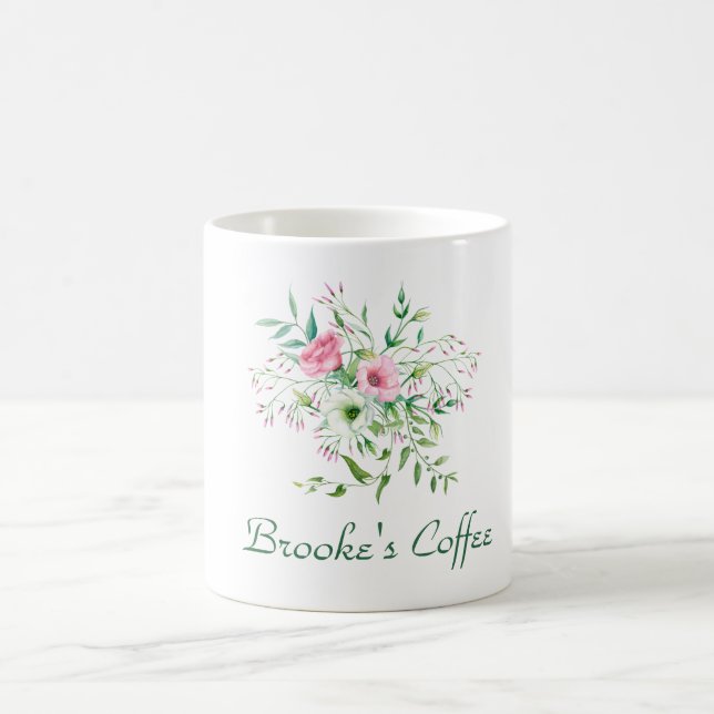 Girly Blommigt Coffee Kaffemugg (Center)