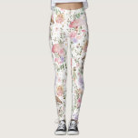 Girly Blommigt Fairy Enchanted Forest Leggings<br><div class="desc">Den här gigantiska legeringen har en grupp söta och lekfulla älvor som omges av vismisk svamp och färgstarka blommor</div>