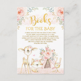 Girly  Blommigt Woodland Animals Bokar för Baby Tilläggskort
