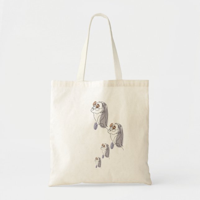 Girly Blooms Tote Bag Tygkasse (Framsidan)