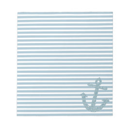 Girly Blue Glitter Anchor Anteckningsblock