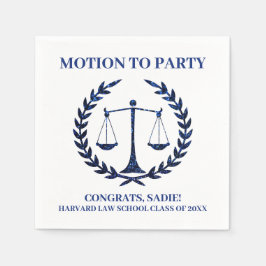 Girly Blue Gnistra Law School Studenten Pappersservett